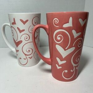 Mulberry Home Hearts tall coffee mugs
